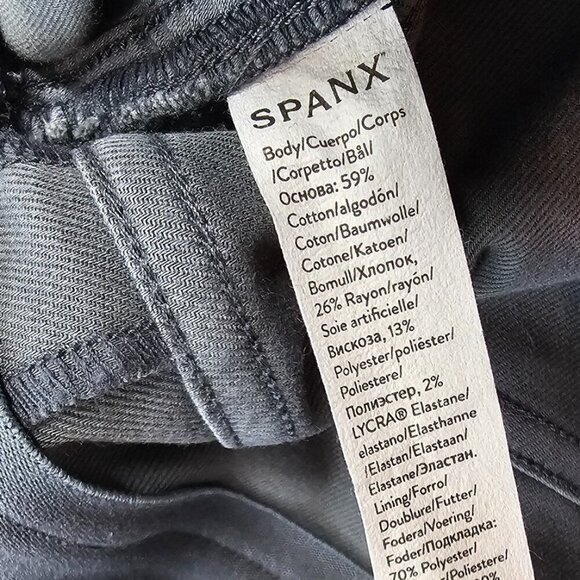 SPANX Womens Stretch Twill Straight Leg Pants, Hazy Blue Gray, Shaping, Size L - Picture 7 of 9